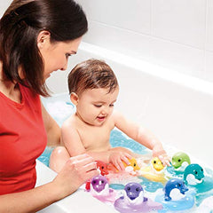 LAMAZE Water Symphony Toddler Auditory Sensory Bath Tub Dolphin Toy for Kids, Multicolor