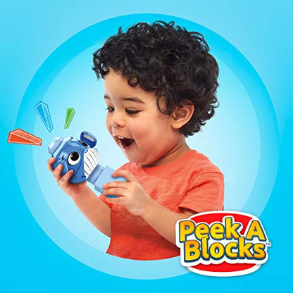 Mega Bloks Peek A Blocks Toys 3-Pack Value Bundle – Tiger, Whale, Cow – with 3 Building Blocks and 3 peek a Boo Rolling Animals, Ages 1+