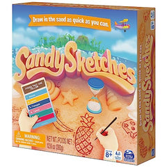 Spin Master Sandy Sketches Sand Drawing Guessing Board Game, Family Game for Ages 8 and up