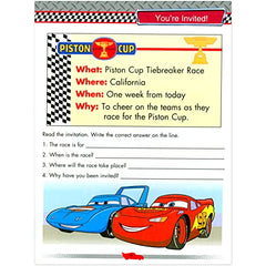 Disney Pixar The World of Cars Reading Learning Workbook