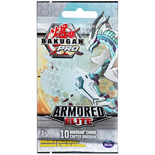Bakugan Pro, Armored Elite Booster Pack with 10 Collectible Trading Cards, for Ages 6 and Up
