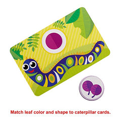 Mattel Games Patty-Pillar Fisher-Price Kids Pre-School Game, Colors, Shapes & Matching with Cards, Tokens & Caterpillar Spinner, 2 to 6 Players, Gift for Kids Ages 3 Years & Older