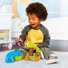 Mega Bloks Peek A Blocks Panda Slide with Big Building Blocks, Building Toys for Toddlers (14 Pieces)