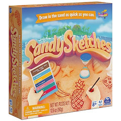 Spin Master Sandy Sketches Sand Drawing Guessing Board Game, Family Game for Ages 8 and up