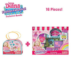 Love, Diana, Kids Diana Show, Fashion Fabulous Doll with 2-in-1 Pet Grooming and Cotton Candy Pop-Up Shop, Surprise Play Pieces with Adorable Complementary Pet and Pet Accessories, Ages 3+