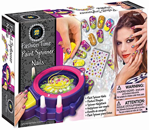 AMAV Toys Fashion Time - Paint Spinner Nails Multi Color Craft Kit