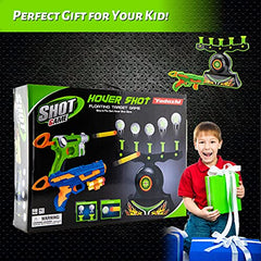 TSOGIA Toy Gun Set,Shooting Game Glow in The Dark, Floating Ball Electric Target Practice Toys for Kids Boys Hover Shot, 1 Blaster Toy Gun, 10 Soft Foam Balls, 3 Darts,Gift for Kids Ages 4 +