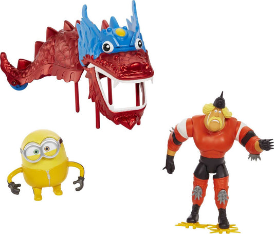 Mattel Minions Dragon Disguise Dragon Story Pack with Two Action Figures with Storytelling Accessories. Makes a Great Gift for Kids Ages 4 and Older