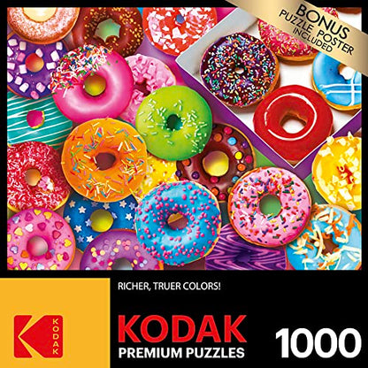 Kodak 1,000 Piece Jigsaw Puzzle, I Love Donuts, 20" x 27"