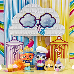 Mattel Cloudees Collectible Pets Beach Ice Cream Party Set, Interactive Cloud-Themed Toys With Moldable Dough, Surprise Hidden Figures and Accessories, For Kids 4 and Older