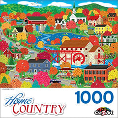 RoseArt Home Country Jigsaw Puzzle 1000pc Old Mill Pond