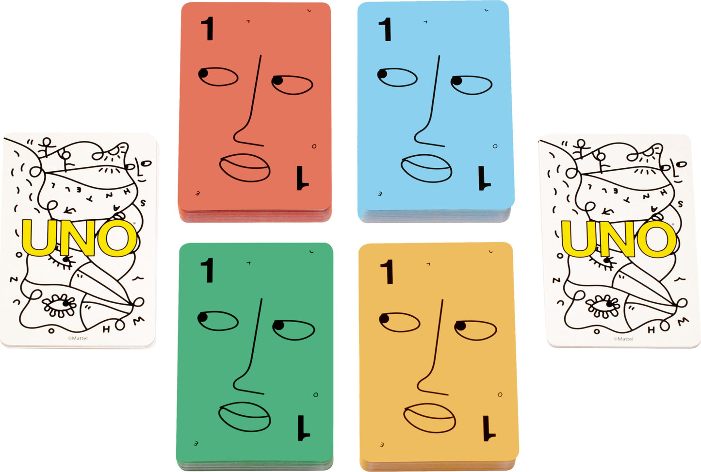 UNO Artiste Shantell Martin Card Game for Kids, Adults & Family Night, Collectible Deck Featuring Graphics & Art by Shantell Martin