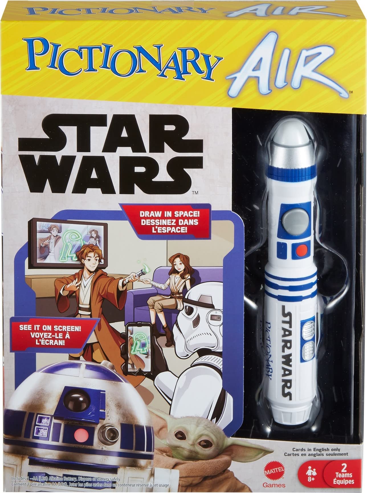 Mattel Games Pictionary Air Star Wars Family Game for Kids