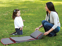 JJ Cole Outdoor Toddler Blanket - Water-Resistant Outdoor Blanket With Adjustable Bag Strap - Stone Arbor - 58" x 84"
