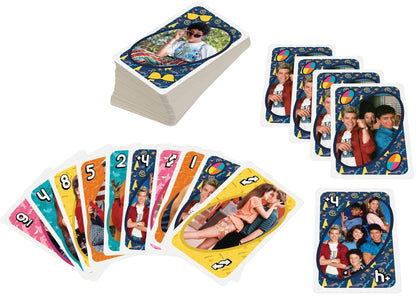 Mattel Games UNO Saved by The Bell Card Game with 112 Cards & Instructions, Great Gift for Kid, Adult or Family Game Night, Ages 7 Years & Older