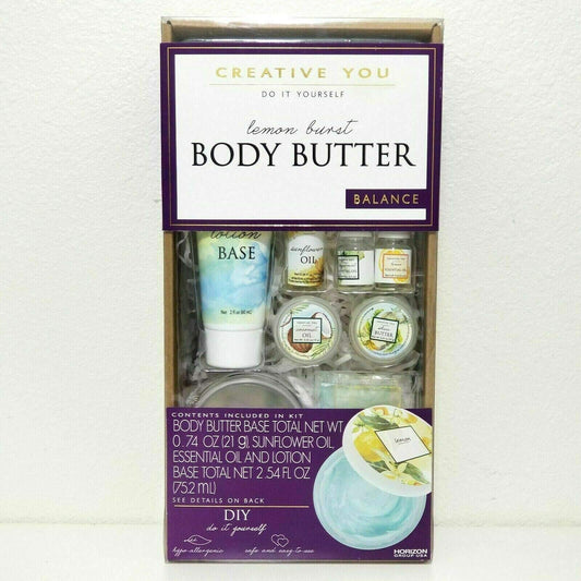 Creative You DIY Do it Yourself Lemon Burst Body Butter Lotion Balance Kit