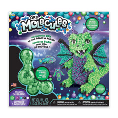 The Orb Factory Orbmolecules Dragasaur Never Dries Compound, Green/Purple/Aqua, 9.44" x 3.44" x 8.44"-Packaging May Vary