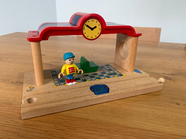 BRIO Smart Track Station interactive wooden train accessory
