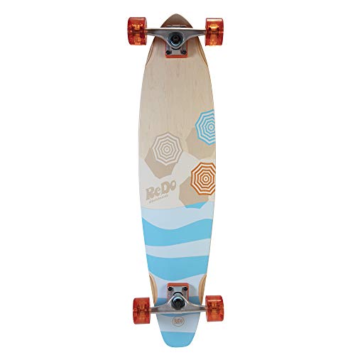 ReDo Skateboard Co. ReDo Skateboard 34.5" x 8" Longboard San Diego Umbrellas Complete Skateboard for Boys Girls Kids Teens