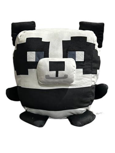 Minecraft Panda Design, Cuutopia,Plush Toy, Black and White, 10 inches