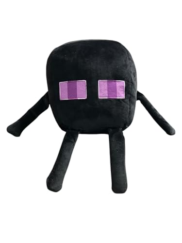 Minecraft Enderman Cuutopia Plush Toy, Black with Purple Accents, 11 in