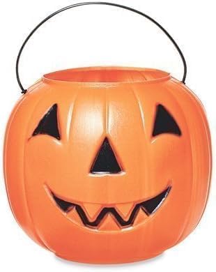 Halloween Pumpkin Jack O' Lantern Candy Bucket (Orange)