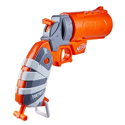 NERF Fortnite Flare Dart Blaster, Break-Open Dart Loading, Includes 3 Mega Darts That Whistle Through The Air, Pull-Down Priming Handle