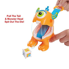 Mattel Games Roll-A-Match Pre-School Matching Card Game with Monster Theme, Multi-Level Rummy Style Play with 56 Cards for 2 to 4 Players, Kids Gift for Ages 3 Years & Older