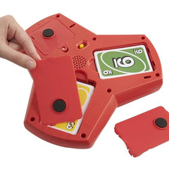 UNO Triple Play Card Game with Card-Holder Unit with Lights & Sounds & 112 Cards, Kid, Teen & Adult Game Night Gift Ages 7 Years & Older - HCC21