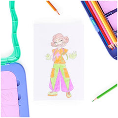 Spin Master Truly You! Character Creator Drawing Kit with Mix and Match Diverse Fashion Design Plates, 11 Colored Pencils, Arts & Crafts Kids Toys Ages 8 and up