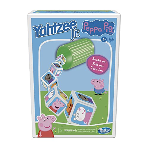 Hasbro Gaming Yahtzee Jr.: Peppa Pig Edition Board Game for Kids Ages 4 and Up, Counting and Matching Game for Preschoolers (Amazon Exclusive)