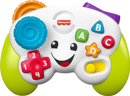 Fisher-Price Laugh & Learn Baby & Toddler Toy, Game & Learn Controller Pretend Video Game with Music & Lights for Ages 6+ Months