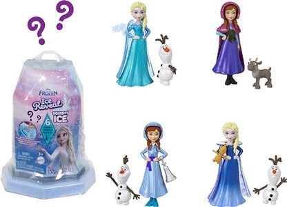 Mattel Disney Frozen Small Doll Ice Reveal with Squishy Ice Gel and 6 Surprises Including Character Friend