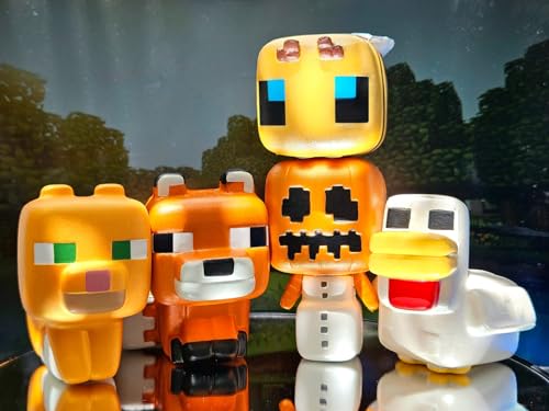 Minecraft SquishMe Series 3 Collectors Box 5-Pack: Stress Relief Toy, Party Favor & Fidget Toys for Kids - Entire Series 3 Set w/ Minecraft Figures, and Animals Squishies