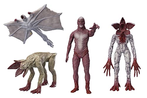 Stranger Things - Bloody Vecna, Demogorgon, Demodog, & Demobat Vinyl Figures 4-Pack - Amazon Exclusive