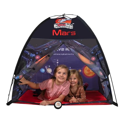 My Space Safari Space Tent for Kids Tent Indoor & Outdoor, Interactive Kids Play Tent w/Rocket Launch Button & Solar System for Play & Sleep Tent for Girls & Boys, Space Gifts for Kids