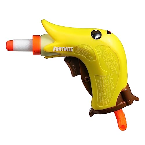 Nerf Microshot Fortnite Peely Bone Mini Blaster, Designed Based on Fortnite Peely Bone with 2 Nerf Elite Darts, Genuine Fortnite Nerf Blaster F7672