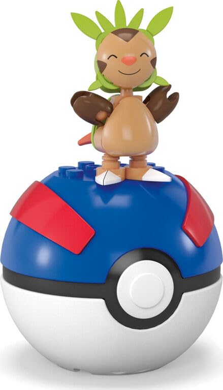 Mega Pokémon Chespin Building Toy Kit, Poseable Action Figure (23 Pieces), HWR20