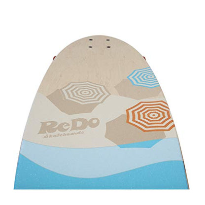 ReDo Skateboard Co. ReDo Skateboard 34.5" x 8" Longboard San Diego Umbrellas Complete Skateboard for Boys Girls Kids Teens