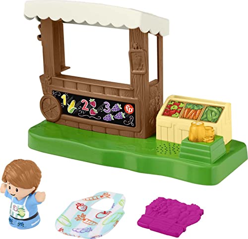 Fisher-Price Little People Toddler Toy Farmers Market Playset with Light Sounds Figure & Accessories for Ages 1+ Years