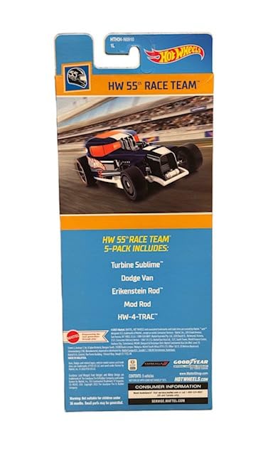 Hot Wheels HW 55th Race Team, 5 Pack