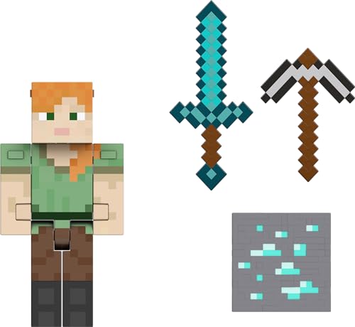 Minecraft Diamond Level Alex Action Figure, 6+ Years