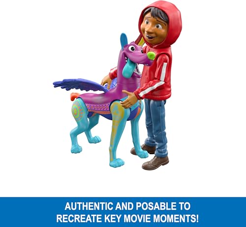 Mattel Disney Pixar Coco Storyteller Action Figure Remember Me Pack, Authentic Posable Movie Toys at 4-Inch Scale, Miguel, Ernesto, Dog Dante