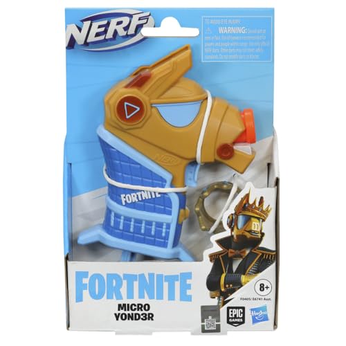 Hasbro Nerf- Fortnite Micro Yond3r- Mini Dart-Firing Blaster, Removable Crown and 2 Official Elite Darts - for Youth, Teens, Adults