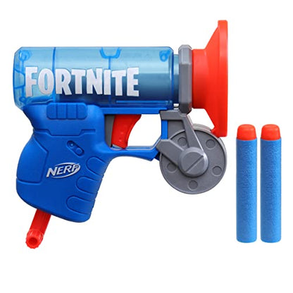 Nerf Fortnite MicroShots Micro Grappler Mini Dart-Firing Blaster, Fortnite Grappler Equipment Design, Includes 2 Official Nerf Elite Darts