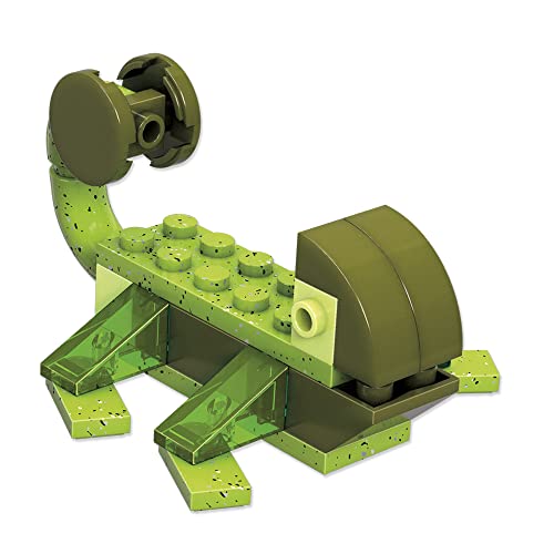 Mega Construx Wonder Builders Tubes of Color Blocks - 70 Blocks of Different Shapes, Sizes and Shades of Green ~ Compatible with Major Brands ~ Ages 4 and Up