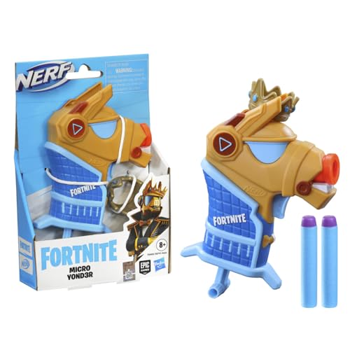 Hasbro Nerf- Fortnite Micro Yond3r- Mini Dart-Firing Blaster, Removable Crown and 2 Official Elite Darts - for Youth, Teens, Adults