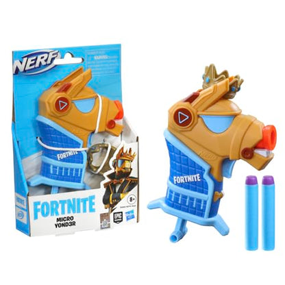 Hasbro Nerf- Fortnite Micro Yond3r- Mini Dart-Firing Blaster, Removable Crown and 2 Official Elite Darts - for Youth, Teens, Adults