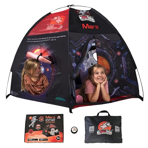 My Space Safari Space Tent for Kids Tent Indoor & Outdoor, Interactive Kids Play Tent w/Rocket Launch Button & Solar System for Play & Sleep Tent for Girls & Boys, Space Gifts for Kids