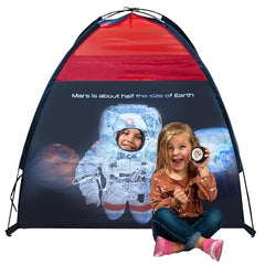 My Space Safari Space Tent for Kids Tent Indoor & Outdoor, Interactive Kids Play Tent w/Rocket Launch Button & Solar System for Play & Sleep Tent for Girls & Boys, Space Gifts for Kids